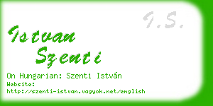 istvan szenti business card